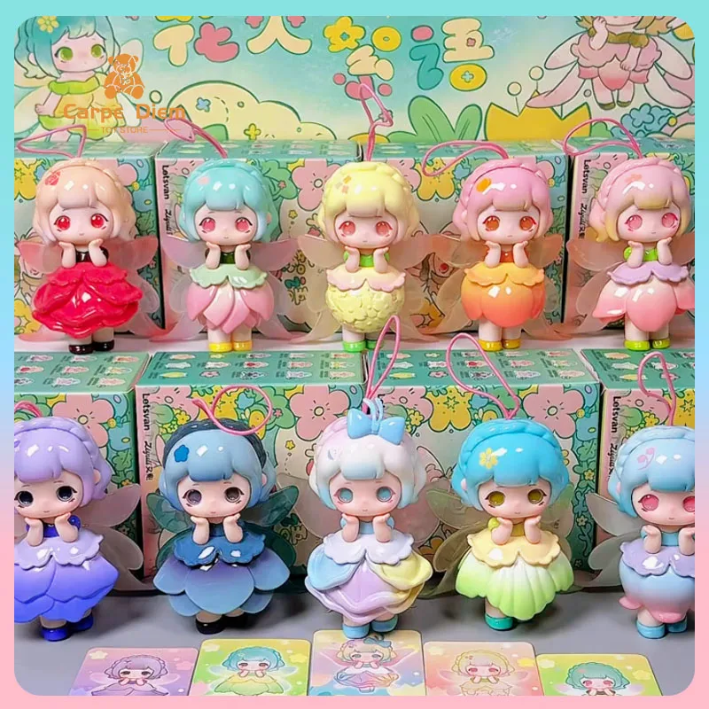 

new Ziyuli Blind Box Flower Spirit Whisper Mystery series Boxes Desktop Ornament collectible model doll cute toys for girls gift