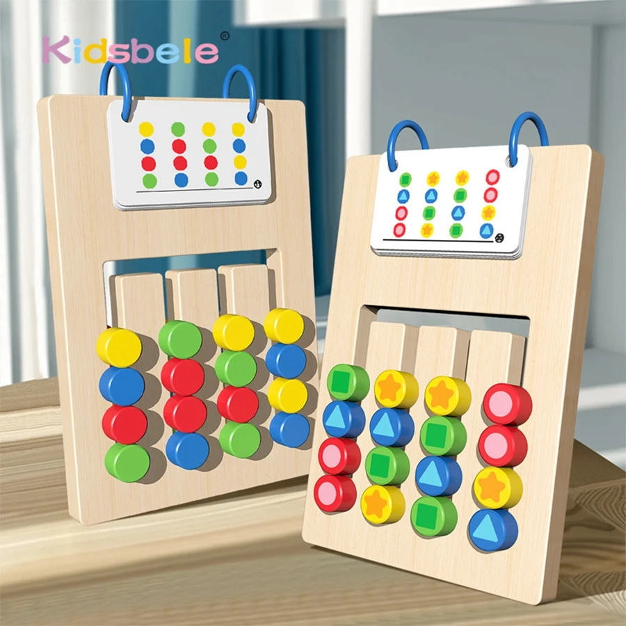 Przedszkolna gra dopasowująca kształty i kolory Montessori Drewniana układanka do sortowania Zabawka dla dzieci Myślenie poznawcze Zabawka do wczesnej edukacji