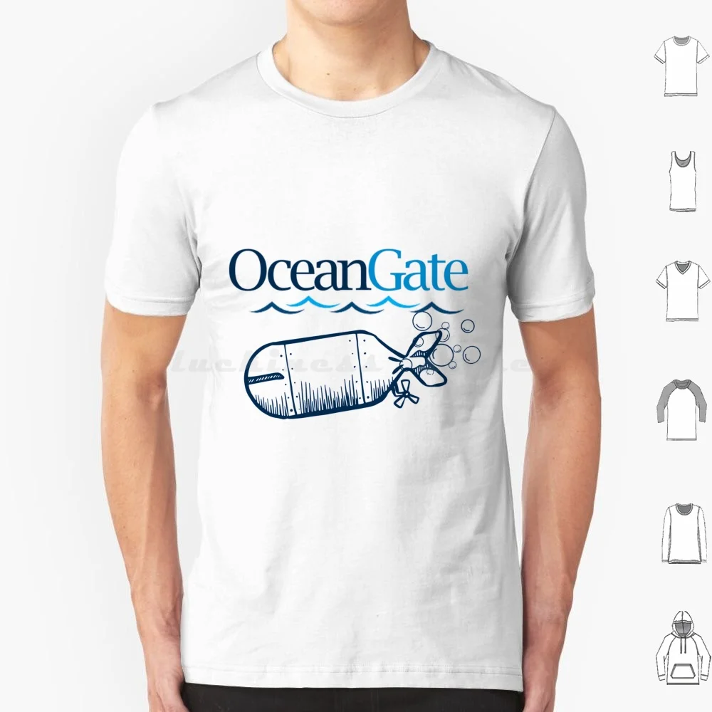 Oceangate T Shirt Big Size 100% Cotton Oceangate Titanic Ocean Gate Titan Ocean Titanic Titan Submersible Eat The Rich Accident