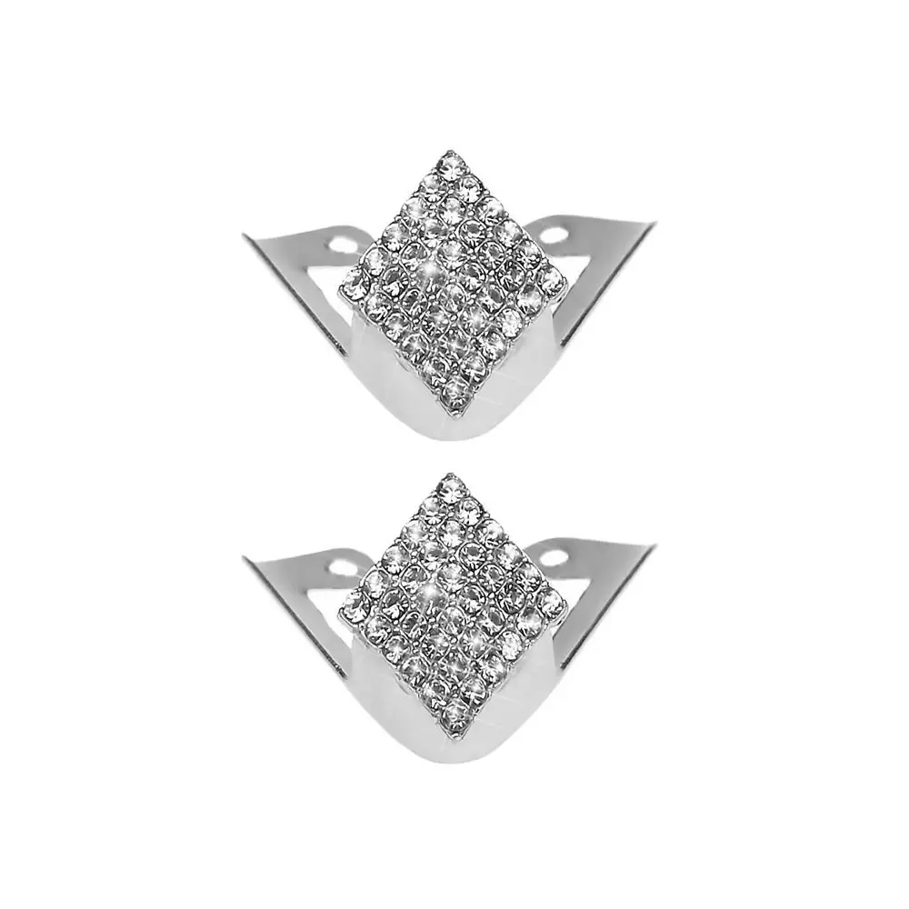 3Pair Elegant Shiny Glossy Metal Material High Heel Shoes Decoration Shoes Clips Shoes Toe Protection Charm Buckle