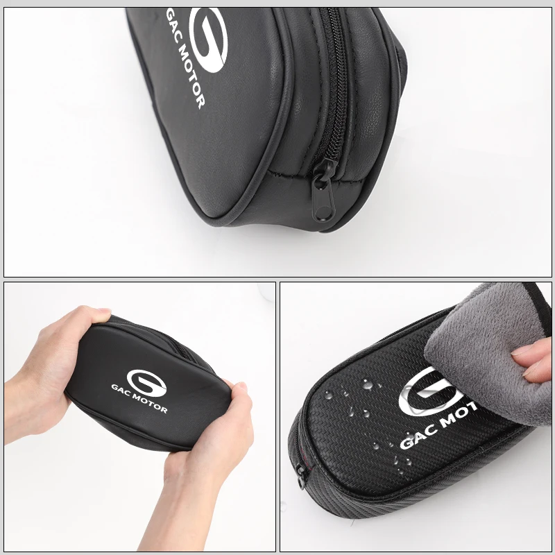 Car Door Leather Bag Velcro-fastened Sunglasses Storage Box Accessories For Trumpchi GS3 GS4 GS5 GS8 GA3 GA4 GA5 GA6
