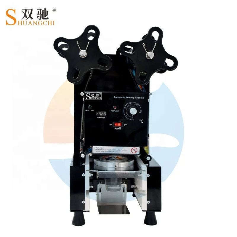 

Automatic 18cm Height Boba Cup Sealer Machine 90/95 mm Diameter Electric Driven for Beverage Bottle Packaging Paper Material