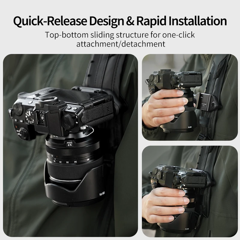 XILETU Cimapro حقيبة الظهر مشبك الكاميرا العالمي Arca السويسرية الإفراج السريع لوحة لكاميرا DSLR سوني نيكون خالية من المتاعب