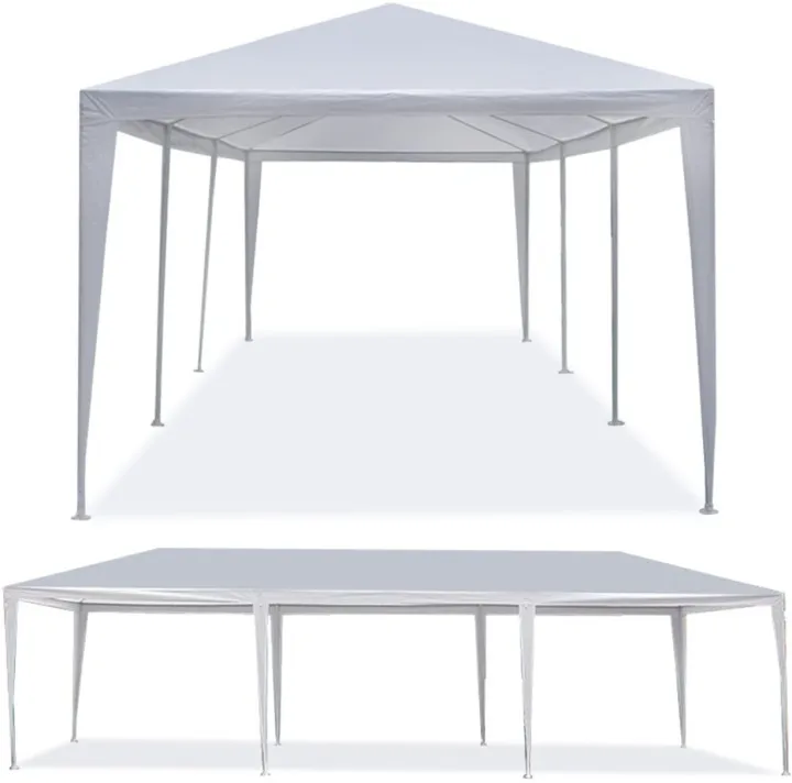 10'x30' Heavy Duty Canopy Gazebo Outdoor Party Wedding Tent Pavilion with 6 Removable Side Walls