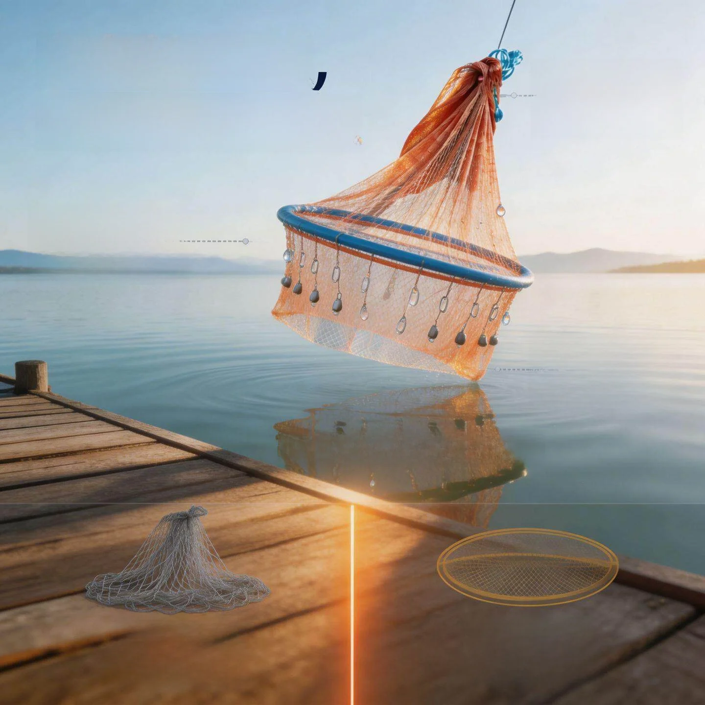 red-de-pesca-automatica-con-cadena-de-hierro-para-rios-y-lagos-agua-clara-y-sucia-equipo-de-pesca-universal