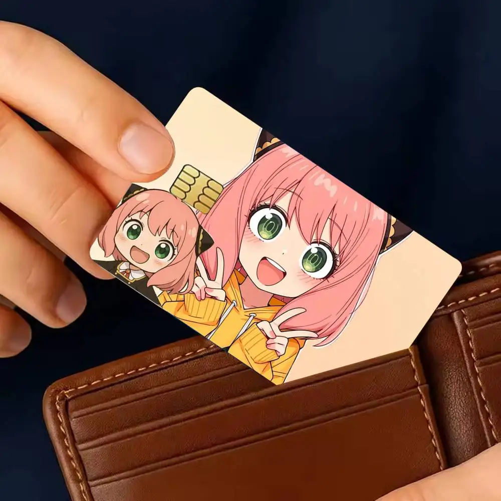 C-Cute Anya Chibi Style Sticker Film Tape Skin for Credit Card Debit Card Waterproof Stickers