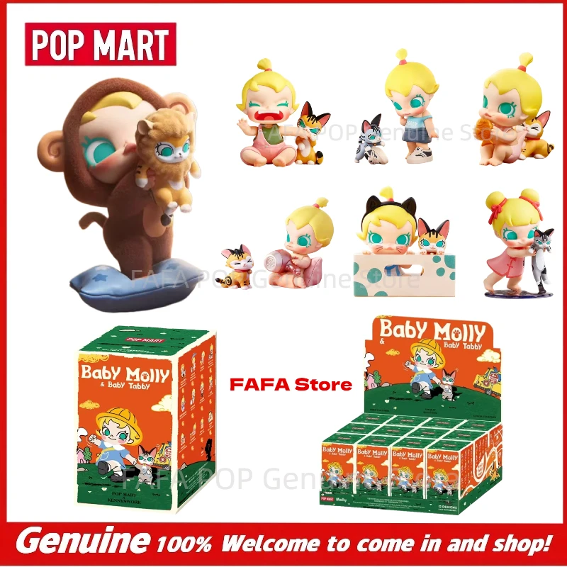 

Genuine POP MART Baby Molly Cute Cat Themed Trendy Toy Blind Box Collectible Figure Desktop Ornament Ideal Gift For Girls