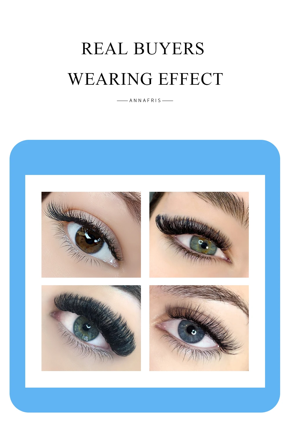 ANNAFRIS 5-7mm Unterwimpern Braun Einzelne Wimpernverlängerung Natürlich Weich Falsche Cilio J/B/C Curl Wimpernverlängerung Für Make-up – Detail 10
