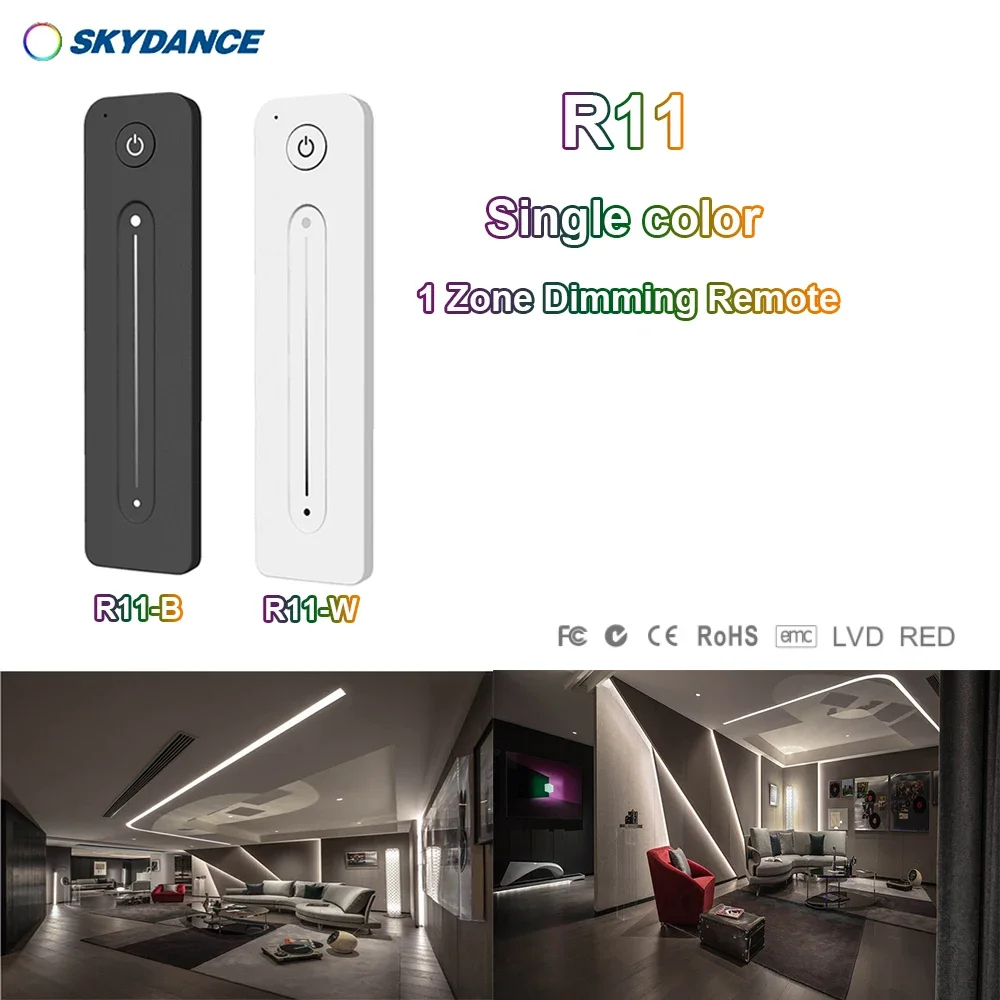 R10 R11 R12 R13 R14 1 Zone RF(2.4GHz) Single color Dual color RGB RGBW RGB+CCT Dimming Remote Switch for LED strip or Module