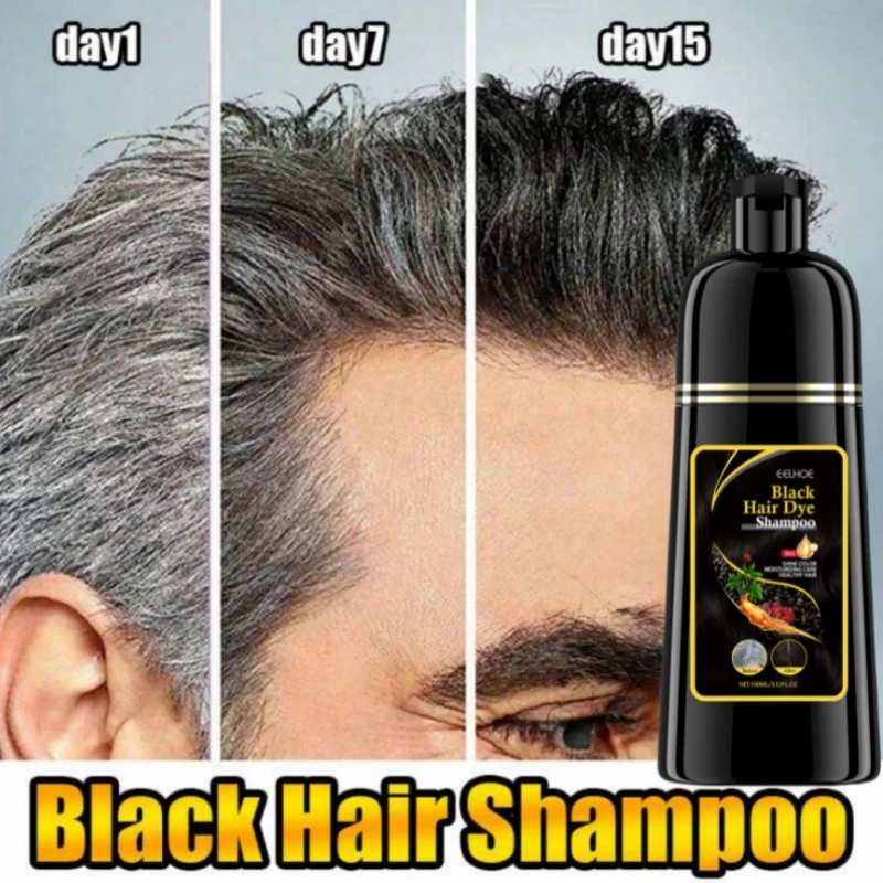 

New 100ml Black Hair Color Dye Hair Shampoo Cream Organic Permanent Covers White Gray Shiny Natural Ginger Essence For Women Men