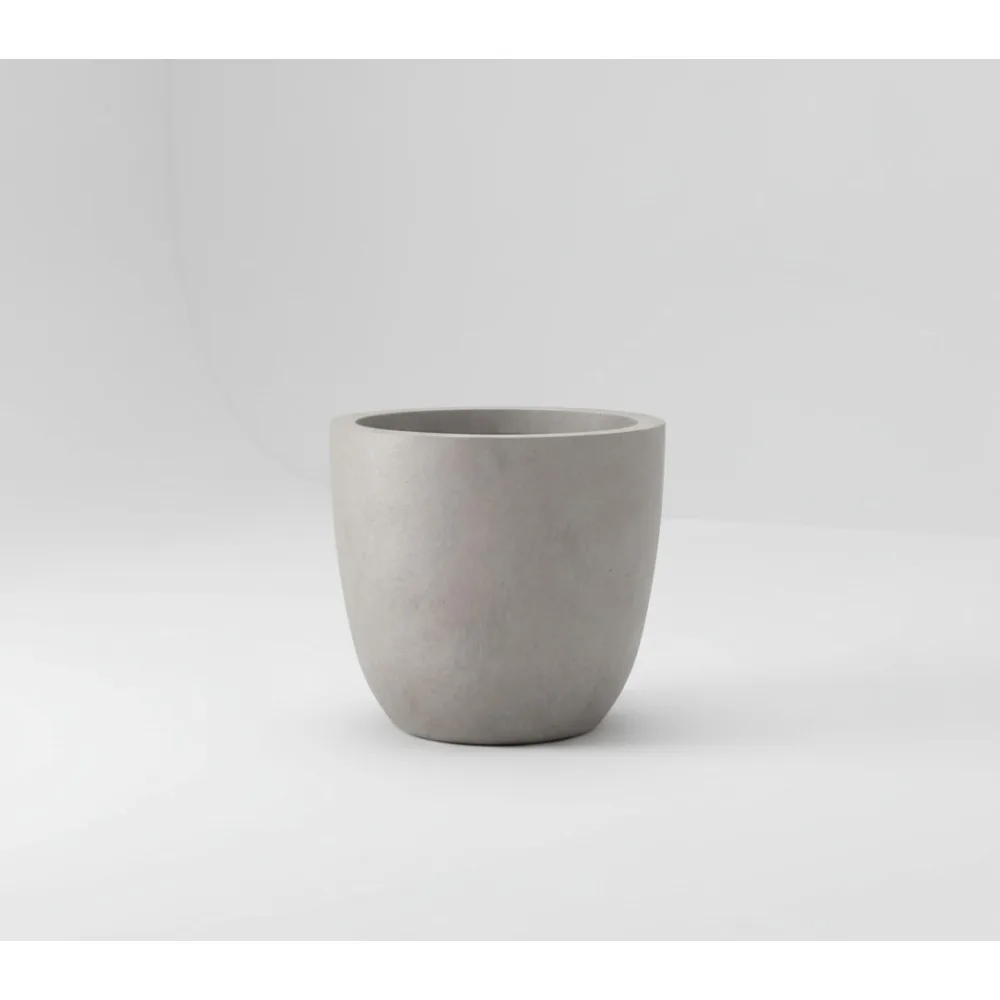 

18 Inch Round Concrete Planter with Drainage Hole, Large Indoor Outdoor Plant Pot for Patio Garden Decor