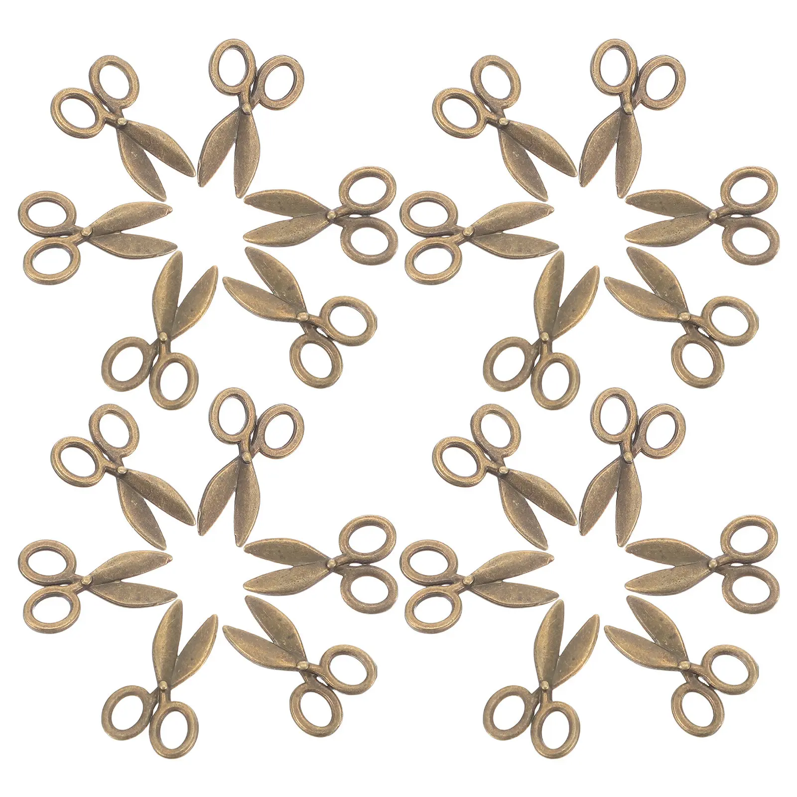 50Pcs Miniature Metal Dollhouse Scissors Tiny Realistic Vintage Sewing Tools for Micro Landscape Dollhouse Decorations and