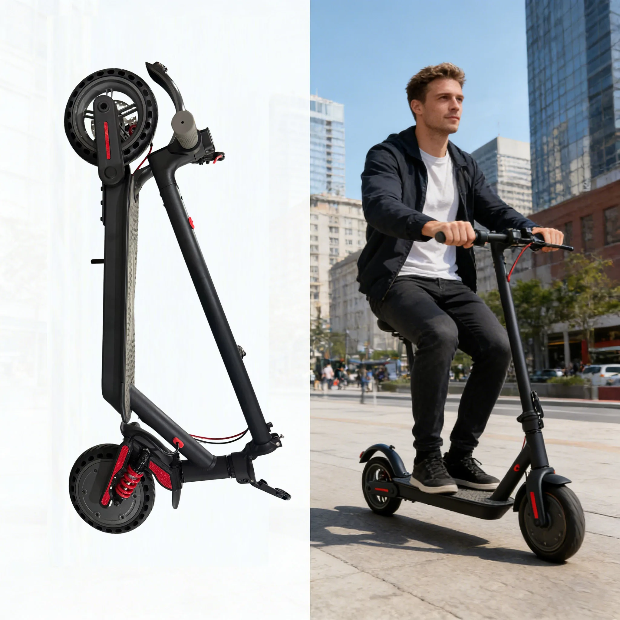 

Электросамокат X6 для взрослых с поддержкой приложения, противоскользящий, водонепроницаемый, складной, легкий (17 кг), шины 8,5 дюймов, 500 Вт, в наличии на складе в США