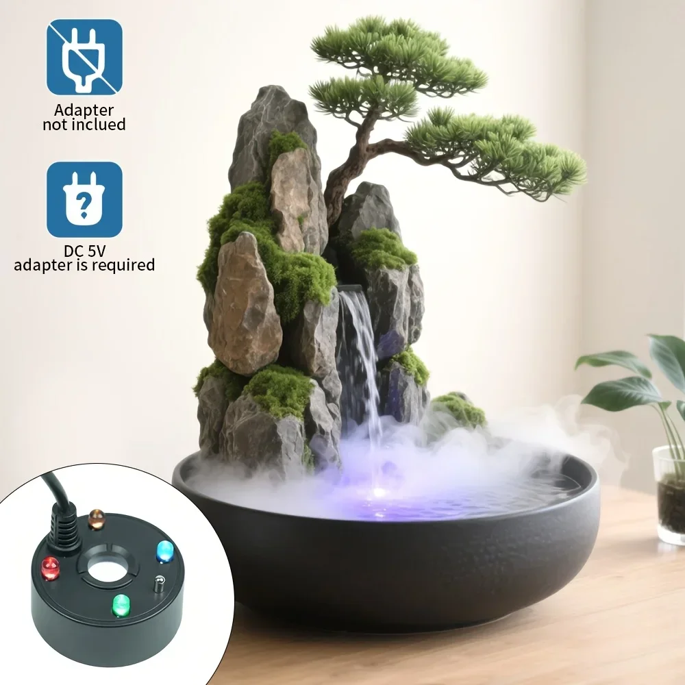Home-use misting light generator, Halloween decorations, witch's cauldron spray,aquarium mist generator,indoor desktop fountain.