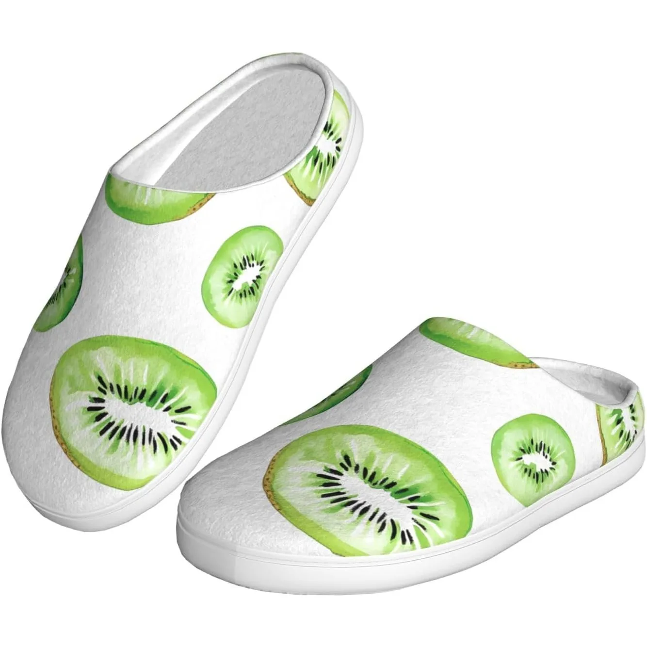 

Green Kiwi Women’s Cozy Slippers Soft Cotton Indoor & Outdoor House Slippers With Anti-Slip Sole