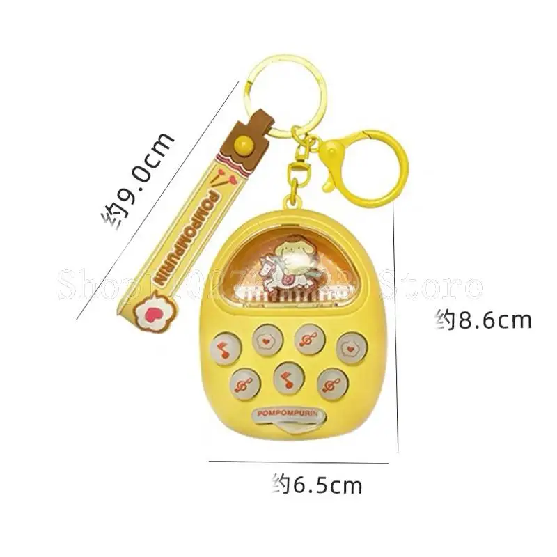 Kawaii Sanrio Kuromi Hangyodon My Melody Whack-A-Mole Machine Toy Key Chain Exquisite Fashion Pendant Anime Figure Festival Gift