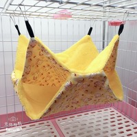 Warm Winter Pet Hammock Double Layer Thick Plush Hamster Hammock Chinchilla Guinea Pig Ferret Sleeping Bag Hamster Hanging Cage