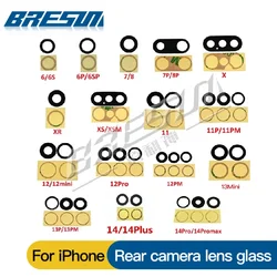 New 10 set Rear Back Camera Lens For iPhone 7 8 Plus X XS Max XR 11 Pro 12 13 14 15Max Glass Cover with 3M Sticker Adhesive Part