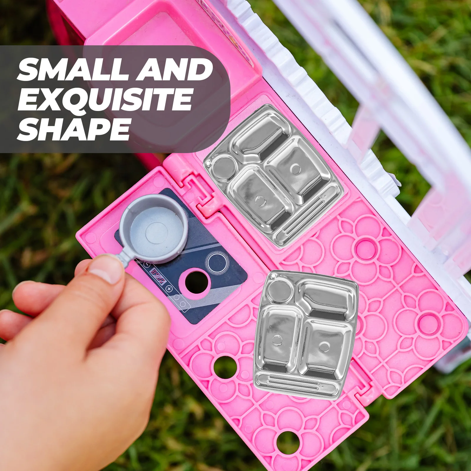 

10 Pcs Dinner Plate Props Mini Dollhouse Plates Scenery Miniature Decor Decorative Food Play Child