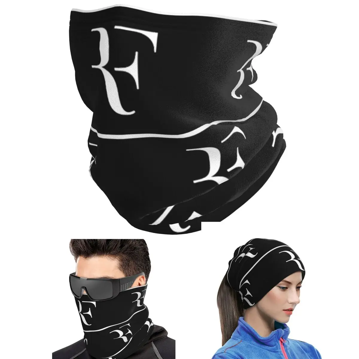 Roger Federer Bandana Neck Cover Printed Wrap Scarf Warm Headband Unisex Adult Winter