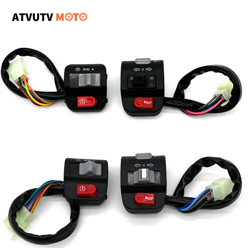 

Motorcycle Handle Bar Switches Emergency Flasher Light Horn Turn Signal Electric Start Handlebar Controller Button