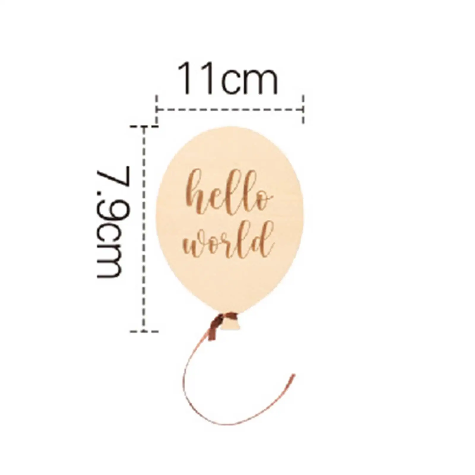 Baby Monthly Milestone Balloon, Wooden Milestone Balloon, Photo Props Birthday