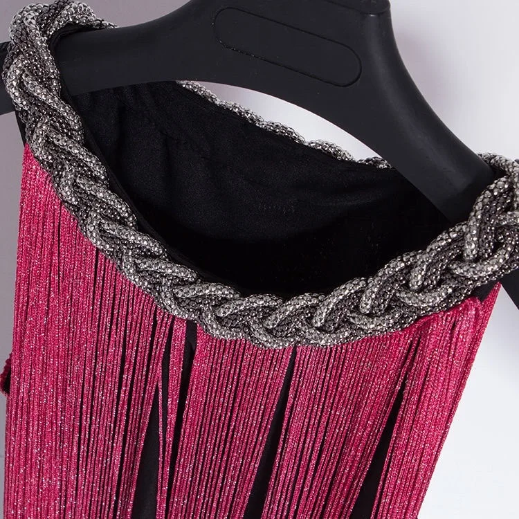 라틴 댄스 드레스, 섹시한 사샤 드레스, 태슬 라틴 드레스, 볼룸 댄스 드레스, 삼바 댄스 여성 의류