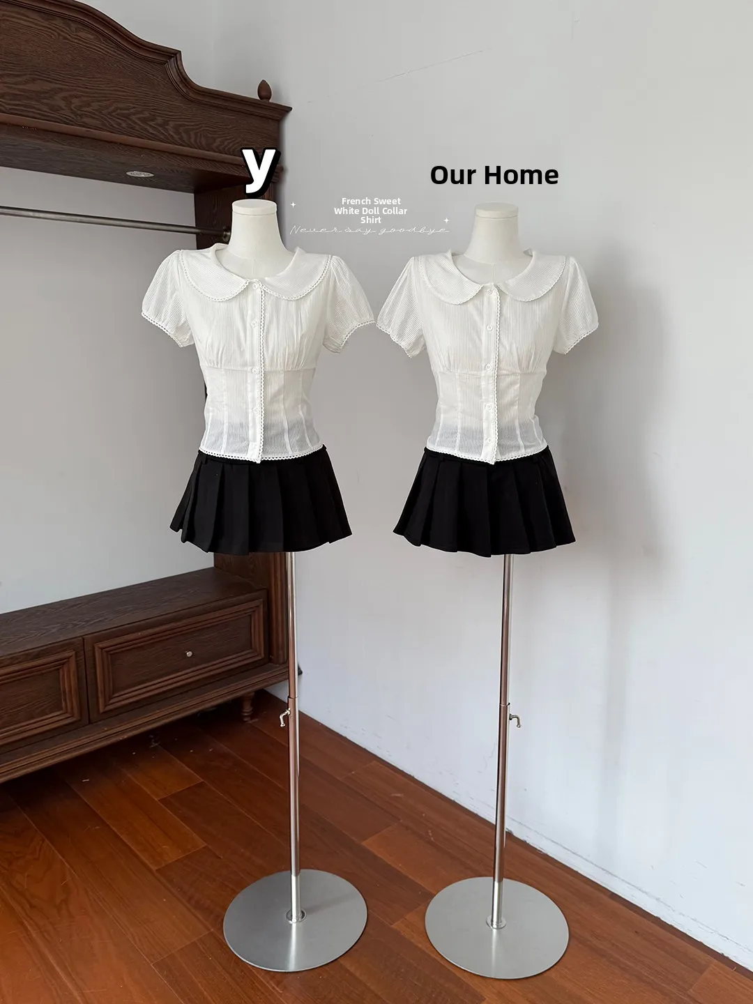 

Sweet White Doll Collar ort Sve Cotton Bubble Sve Женский удобный дышащий модный топ весна-лето