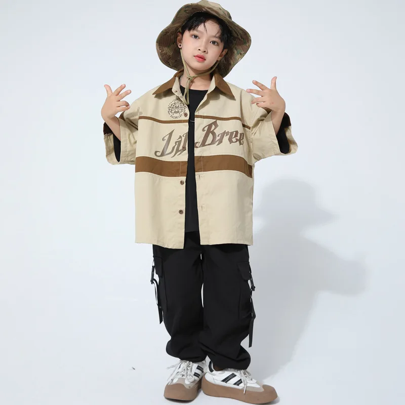 Hip Hop Street Dance Performance Anzug Kinder Hiphop Mode Performance Anzug Jungen Sommer dreiteiliges Set