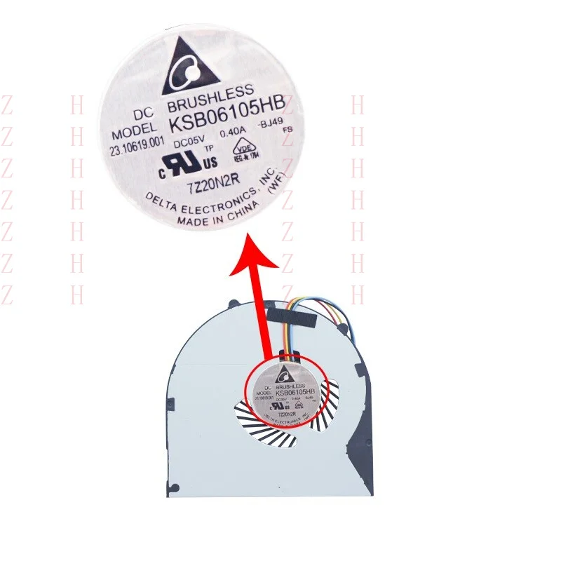 

Вентиляторы процессора ZZHH для Lenovo B480 B480A B485B490 B590 M490 M495 E49 KSB06105HB-BJ49 VC343