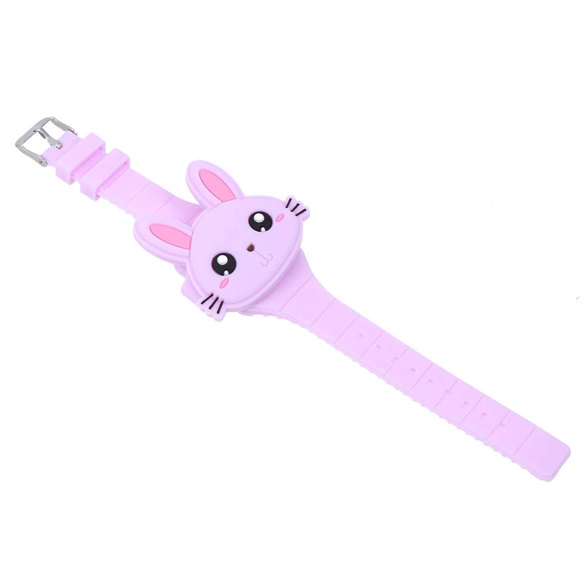 Cartoon Rabbit Watch Silicone LED Digital Wristband Clock Birthday Party Favor Gift for Purple