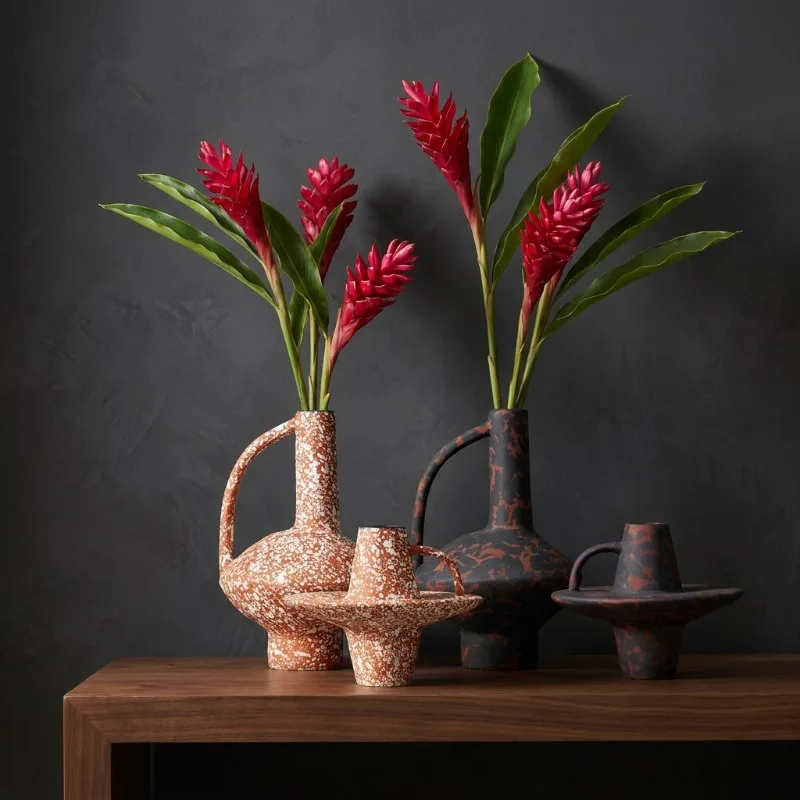 Design Modern Ceramic Vases, Hand-painted Flower Vases, Bookshelf Desktop Decorative Crafts, Home Decor Items