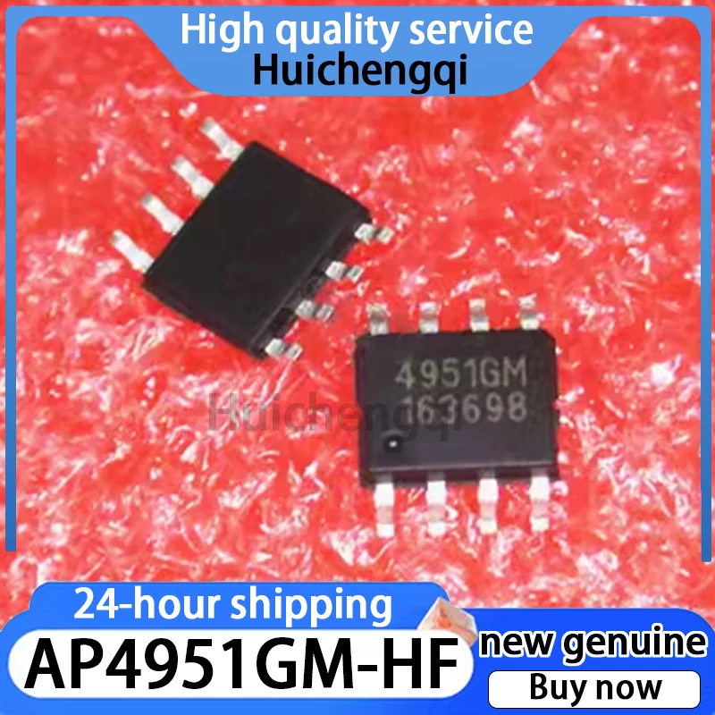 10PCS Original Genuine AP4951GM-HF Silk Screen 4951G Package SOP-8 Dual P Channel 60V 3.4A