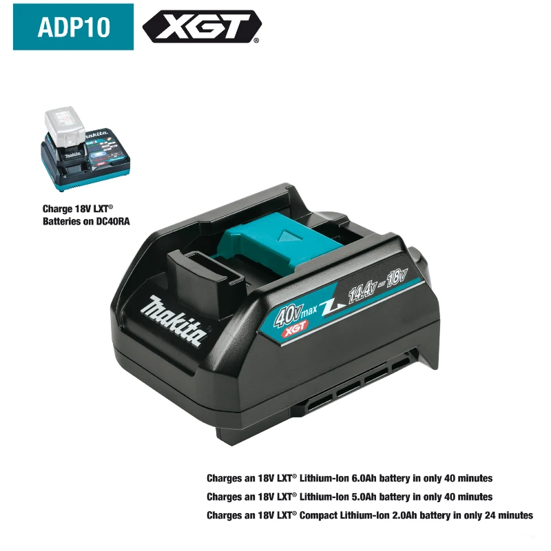 Makita ADP10 18V LXT® Adapter for XGT® Chargers Dual-Fan Actively Monitors Digital Display Battery Charger