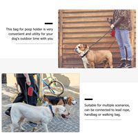 Bag Portable Dog Poop Container Durable Polyester Poop Bag Holder Green Pouch Storage Pet Accessory Outdoor Use