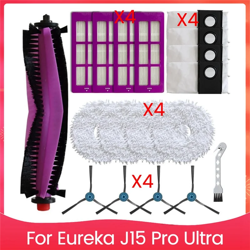 BAAM-vacuüm vervangende onderdelen voor Eureka J15 Pro Ultra, robotstofzuiger reserveaccessoires borstelfilters