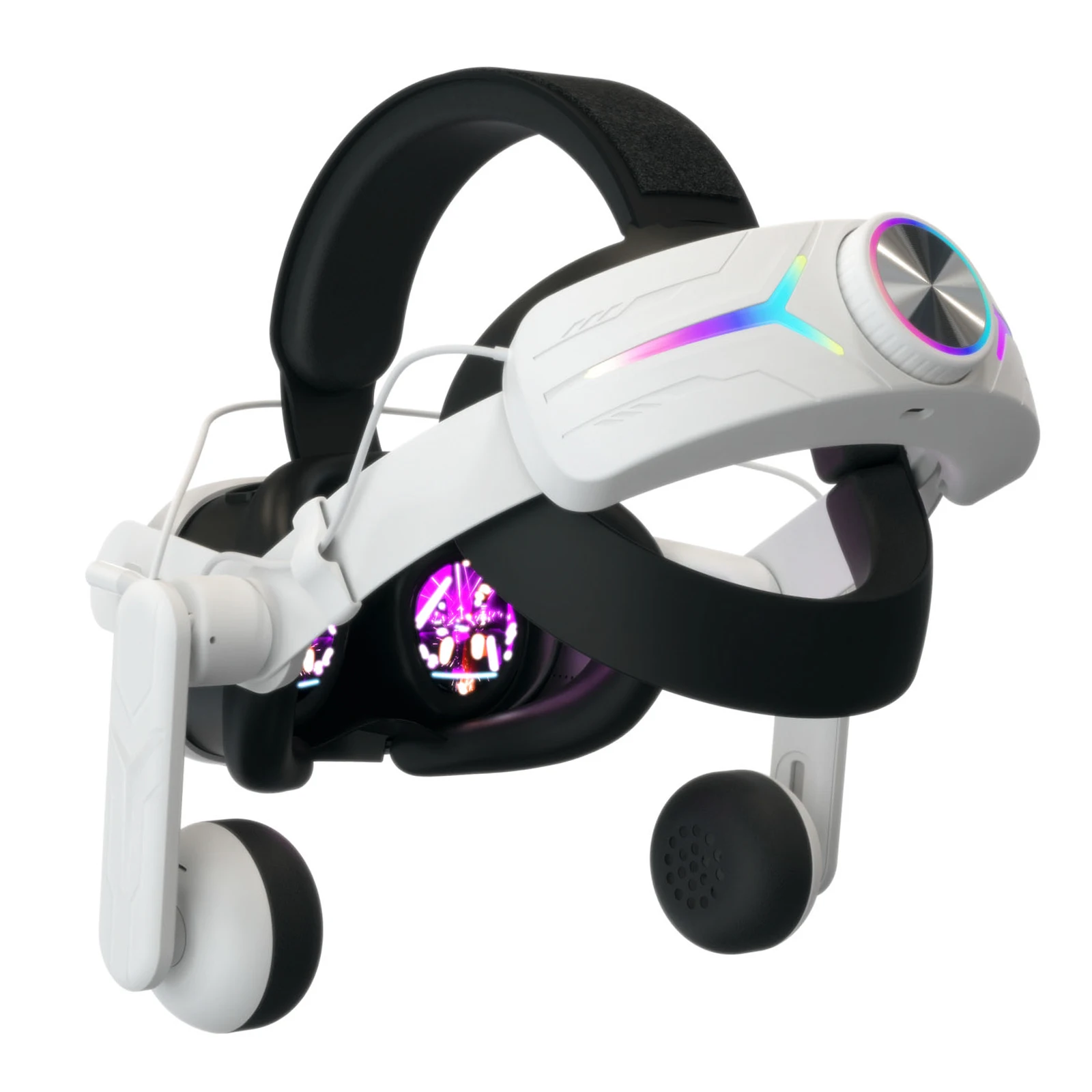 

for Meta quest 3 quest 2 RGB Headset head strap 12000mAh VR Accessory Extended Battery Life for Virtual Reality Gamin