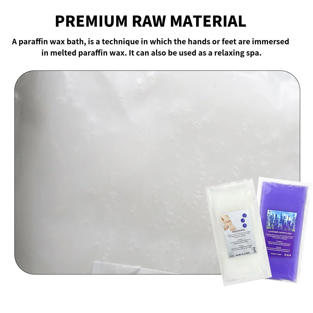 Блоки парафина для рук и ног — ароматизированные лавандой и без запаха, увлажнение кожи и удаление волос, 1 шт. для домашнего спа-салона