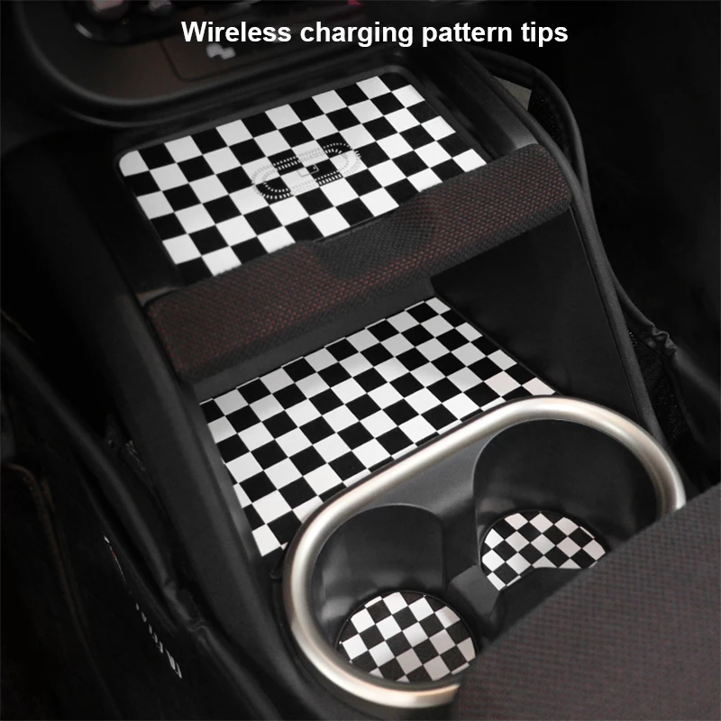 18pcs 3D Leather Car Door Groove Mat Slot Cup Holder Pad Anti-slip Decoration Cover Auto Accessories for Mini Countryman U25