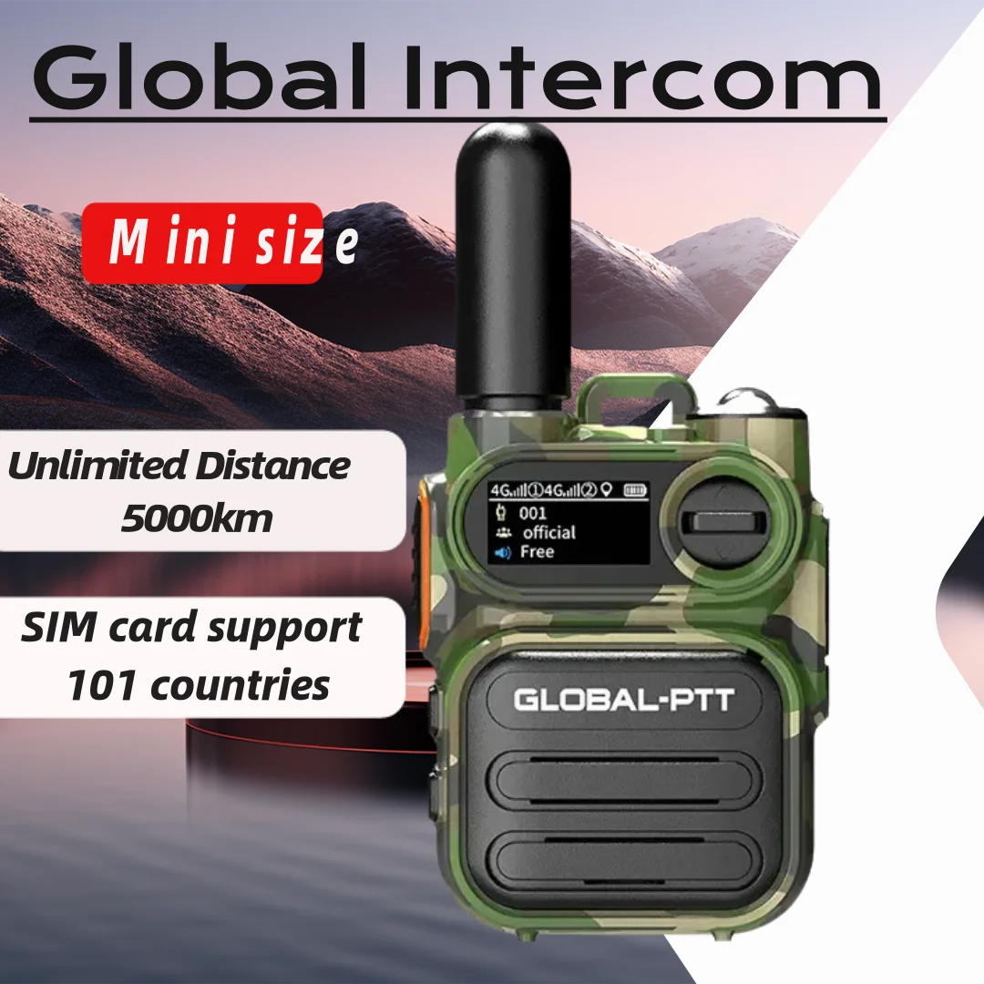 Global public network 4G walkie-talkie Handheld two-way mini walkie-talkie with flashlight unlimited distance of 5000 km