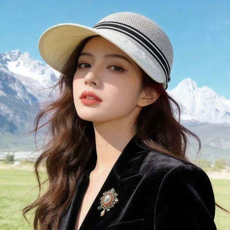 Outdoor Hollow Fishermen Sun Hat UV Protection Wide Brim Sunscreen Cap Fashion Korean Sports Bucket Hat Hiking Fishing Unisex