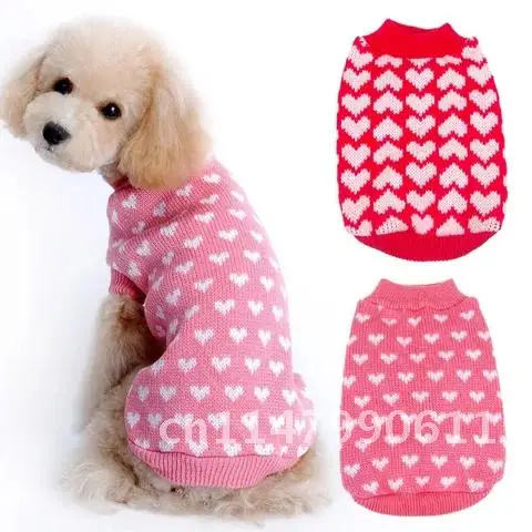 Cat Dog Clothes Winter Warm Dog Sweater Clothing Chihuahua Yorkie Pug Knited Puppy Outfit Pet Pullover Apparel