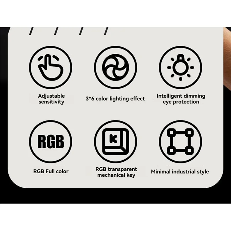 Reliablergb Ambient Light With Mechanical Keycap Clock Support Timer 3 X 6 Color Lighting Effect Wifi Connect Mobile Phone PC