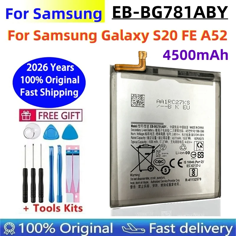 Image of Neuer EB-BG781ABY 4500 mAh Ersatzakku für Samsung Galaxy S20 FE A52 Batteria Batteries+Tools