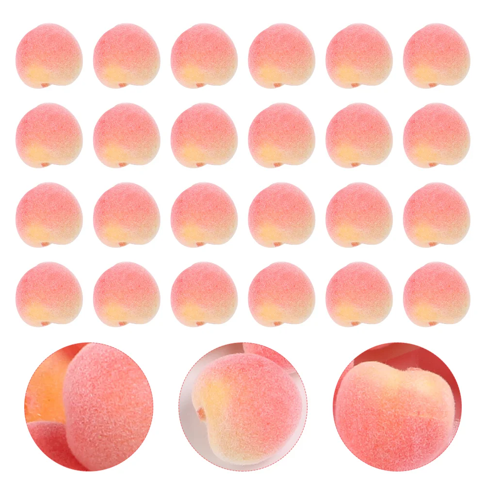 

30 Pcs Stereo Simulation Peach Fake Peaches Realistic Decorative Mini Fruit Model Artificial Foam Adorable