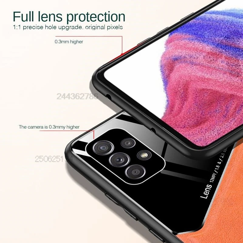 For Poco M5 Case PU Leather & Glossy PC Back Cover Shockproof Soft Frame Phone Case for Xiaomi Poco M5 4G