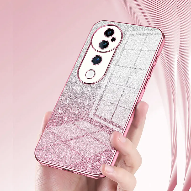 Bing Glitter funda de silicona V 50 para Vivo V50 V40 SE V27 V29 V30 Lite pro Y03 Y39 Y29 V25 Y77 funda a prueba de golpes fundas de moda de regalo