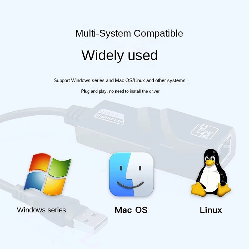 Adattatore USB 3.0 USB a RJ45 Lan Ethernet cablato da 1000 Mbps Scheda di rete RTL8153 per PC MacBook Laptop Notebook Windows 10/11