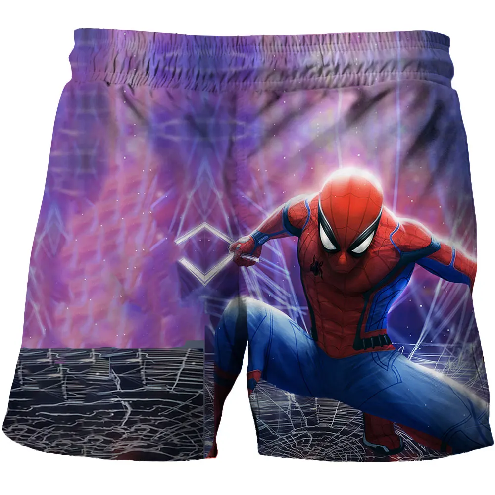 Boys' Shorts Cartoon Spider-man 3d Printed Streetwear Kids Fashion Beach Shorts Children Girls Bottom Boy Soft Swimming Trunks