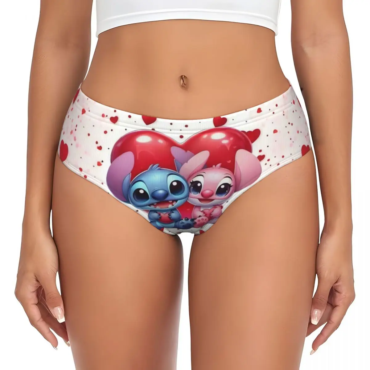 Benutzerdefinierte Lilo und Stitch Anime Slips Unterwäsche Damen atmungsaktive Stretch Cartoon Kawaii Höschen